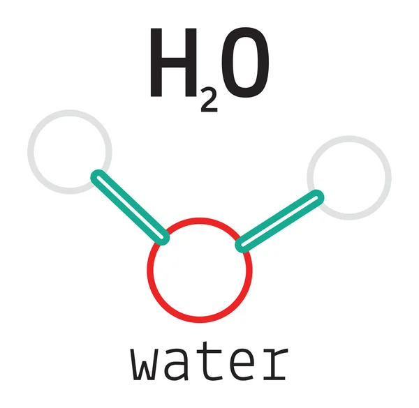 H2O molécula de agua — Vector de stock