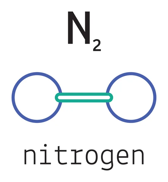 N2 氮分子 — 图库矢量图片