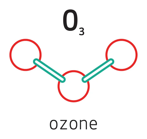 Molécula de ozono O3 — Vetor de Stock