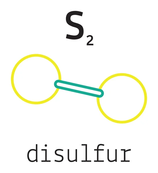 S2 molécula de diazufre — Vector de stock