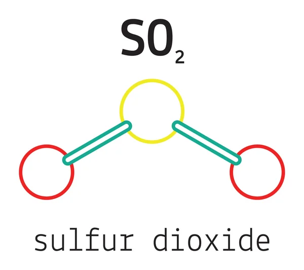 So2 二酸化硫黄分子 — ストックベクタ