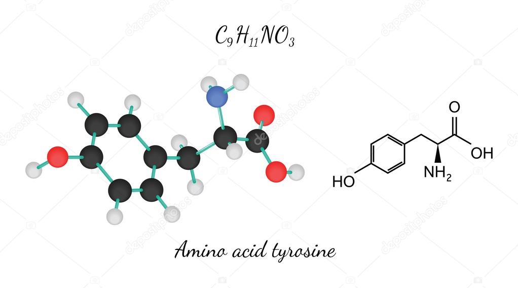 C9H11NO3 amino acid Tyrosine molecule
