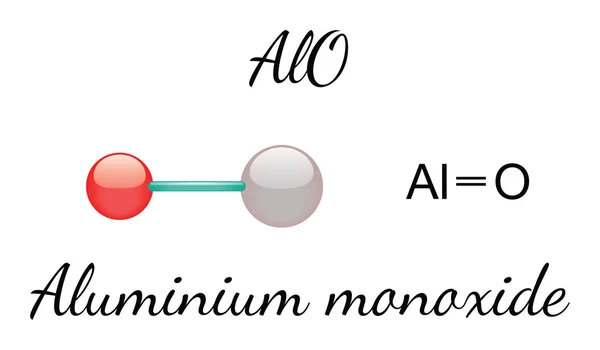 AlO molécula monoxida de alumínio —  Vetores de Stock