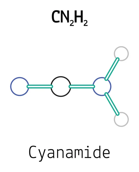 CN2H2 cyanamide molecule — Stock Vector