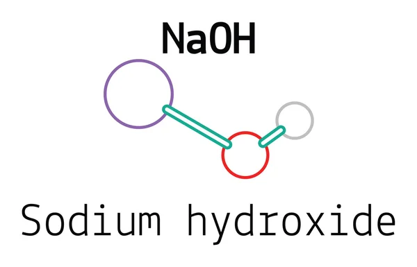 Molekul NaOH natrium hidroksida Stok Ilustrasi Bebas Royalti