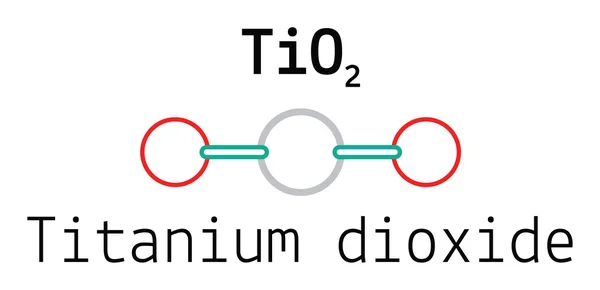 Molekul titanium dioksida TiO2 Stok Ilustrasi Bebas Royalti
