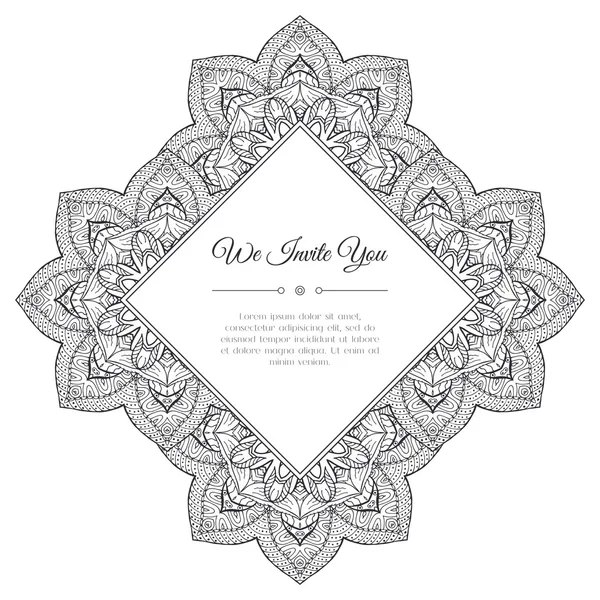 Hand drawn doodle frame — Stock Vector