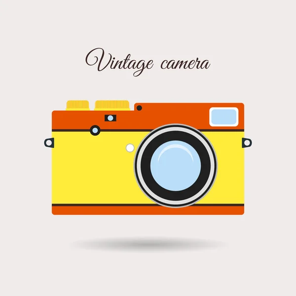 Retro kleurrijke camera-icoontje — Stockvector