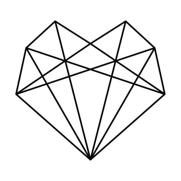 Forma Geométrica Del Corazón Ilustración Vectorial Del Diseño Del Logotipo — Archivo Imágenes Vectoriales