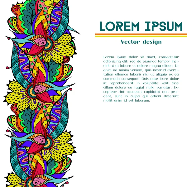 Renkli el çizilmiş doodle kenarlık.