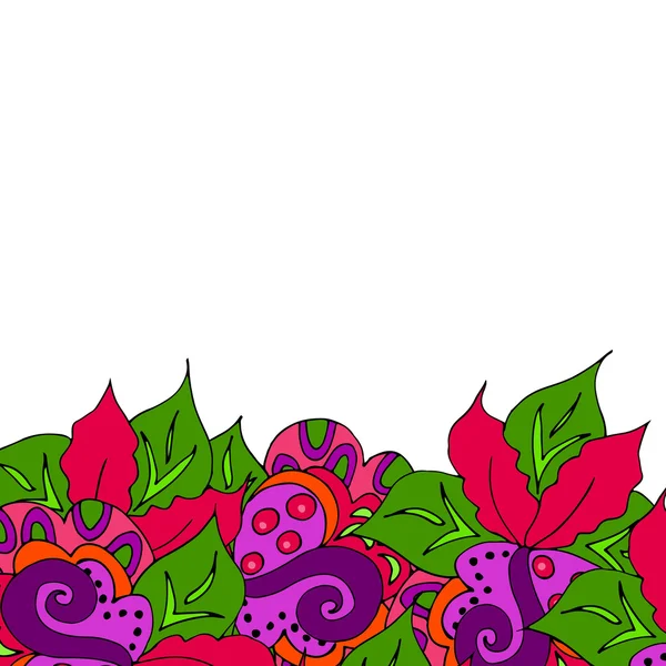 Bordure doodle colorée pour votre fond . — Image vectorielle