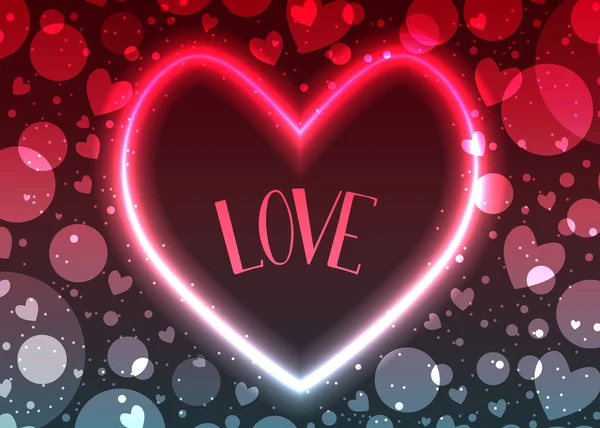 Bokeh ile St Sevgililer günü kartı.