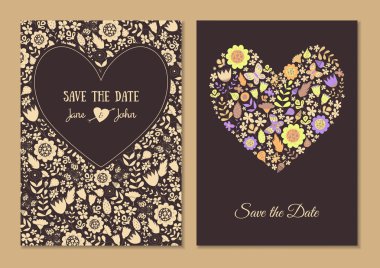 Şirin vintage çiçek kartları seti