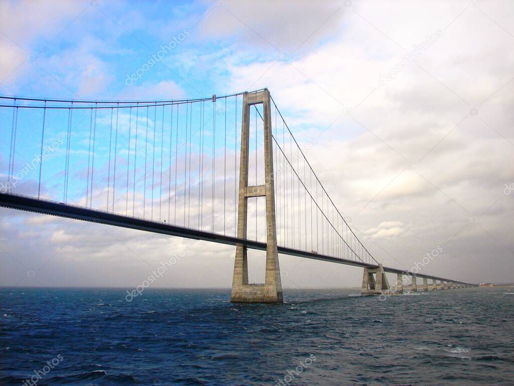 Oresund bridge is a combined railway and motorway bridge across oresund strait between Sweden and Denmark