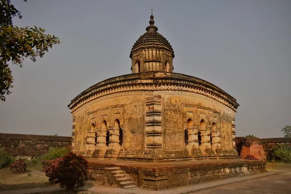 Estrutura Principal Templo Lalji Antigo Dentro Seu Enclave Bishnupur Bengala — Fotografia de Stock