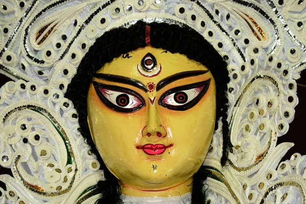 Zbliżenie Obrazu Hinduskich Bogów Durga — Zdjęcie stockowe