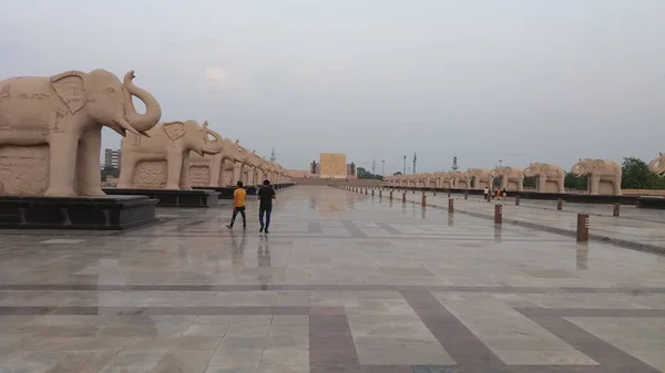 Olifantenbeelden Ambedkar Memorial Park Gomti Nagar Lucknow India — Stockfoto