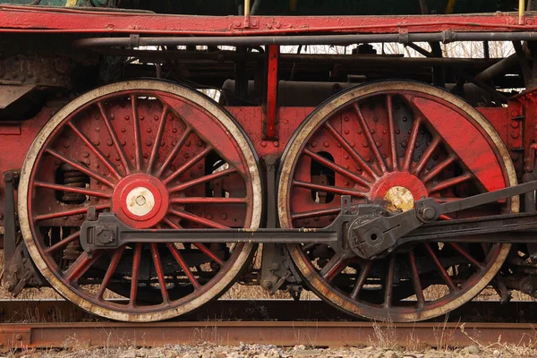 Wheels steam train — Stock Photo, Image