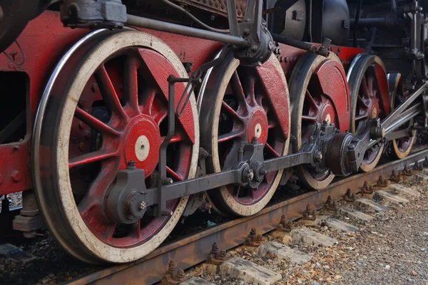 Wheels steam train — Stock Photo, Image