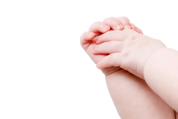Bebé bebé manos aislado vista de cerca — Foto de Stock