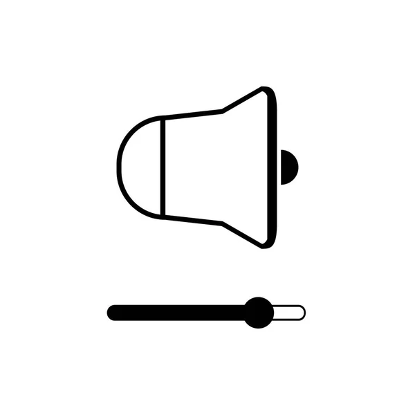 Black Volume Control Icon Icon Symbol Isolated Light Background Icon — Stock Vector