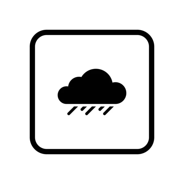 Σύννεφο Και Βροχή Εικονίδιο Λευκό Φόντο Εικονίδιο Cloud Βροχή Για — Διανυσματικό Αρχείο