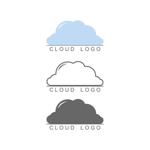 Logo Nube Azul Sobre Fondo Blanco Icono Nube Para Diseño — Archivo Imágenes Vectoriales