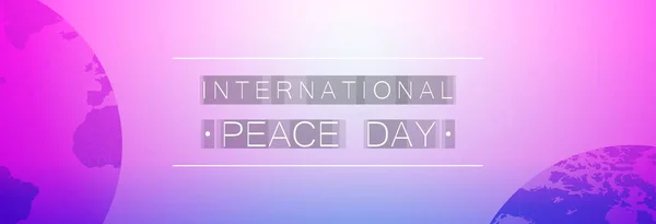 Béke Nemzetközi Napja Vektor Üdülési Kártya — Stock Vector