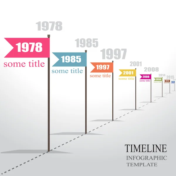 Infographic tidslinje. Vektor. — Stock vektor