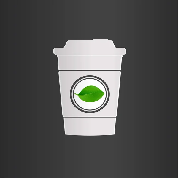 Tek bir bardak çay, logo simge.