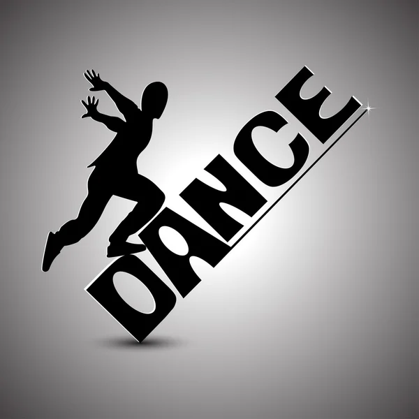 Resim yazısı dans ve dansçı, gri bir arka plan üzerinde.