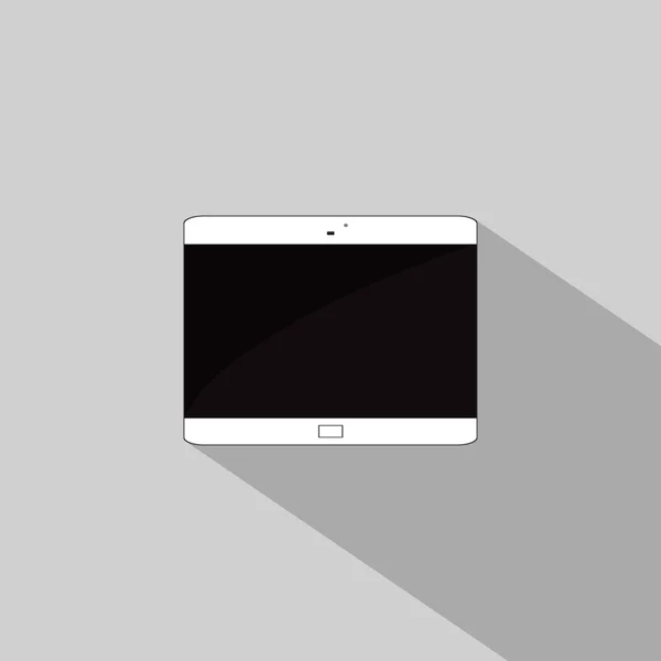 Digitální obrazovka počítače Tablet izolovaných na šedém pozadí, wi — Stockový vektor