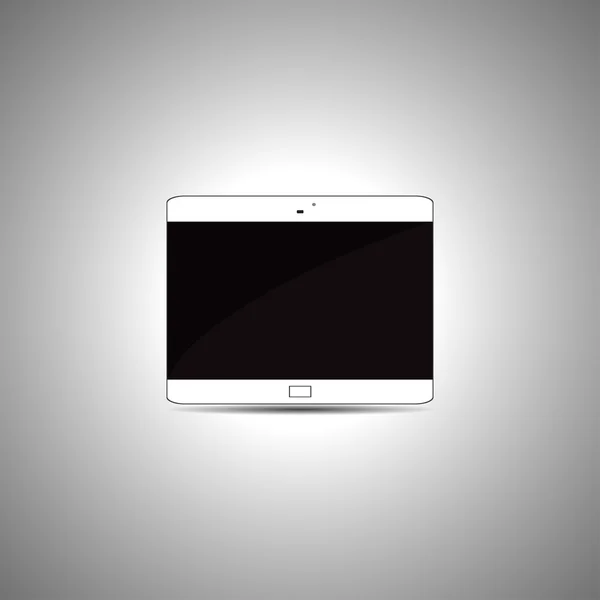 Digitální obrazovka počítače Tablet izolovaných na šedém pozadí. — Stockový vektor