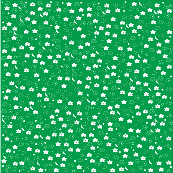 Fleur de fond sans couture est vert — Image vectorielle