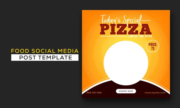 Food Social Media Promotion Und Banner Post Design Template Stockillustration