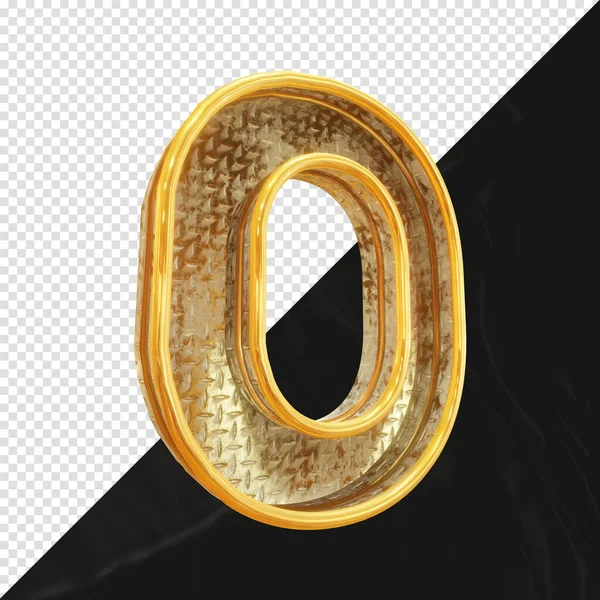 0 numara 3d görüntüleme gerçekçi metalik doku yan görünümü