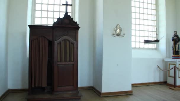 18e-eeuwse kerk op Fort Louisbourg — Stockvideo