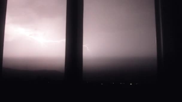 Scary lightning storm — Stock Video