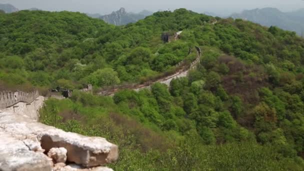 Große Mauer aus Porzellan — Stockvideo