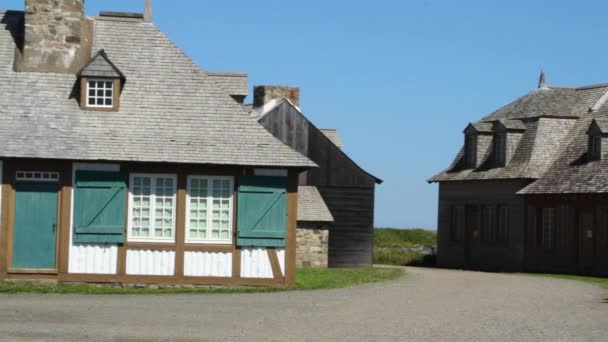 French Fort at colonial town — Stock Video