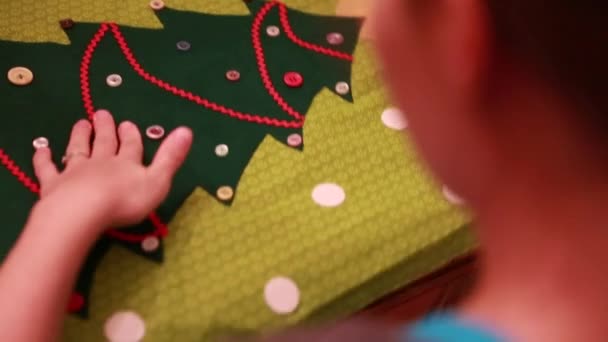 女性縫製アドベント カレンダー — ストック動画