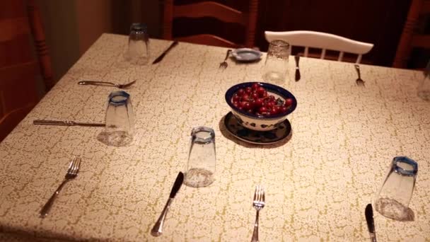 Un ensemble de table pour le dîner — Video