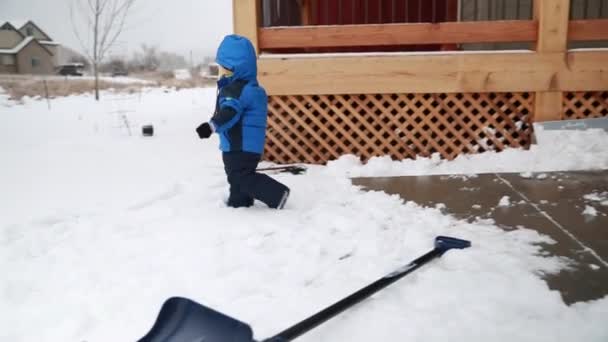 Baby boy playing — Stock Video