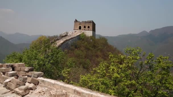 Jiankou section of the great wall — Stock Video