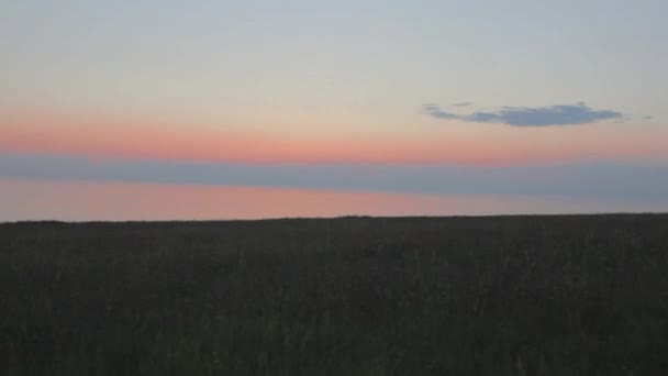 Ocean piękny zachód słońca — Wideo stockowe
