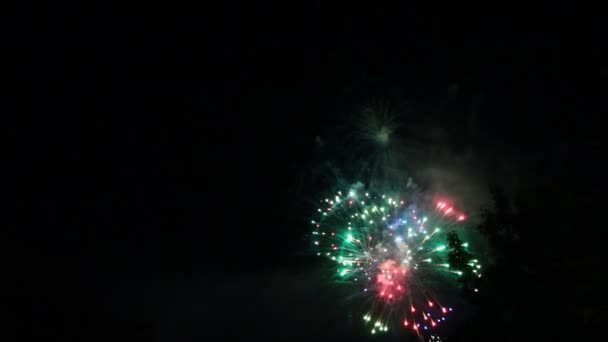 Un hermoso espectáculo de fuegos artificiales — Vídeos de Stock