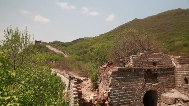 Große Mauer aus Porzellan — Stockvideo