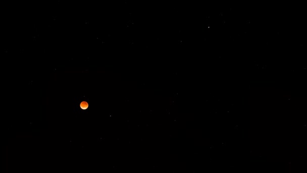 Belle éclipse lunaire rouge — Video