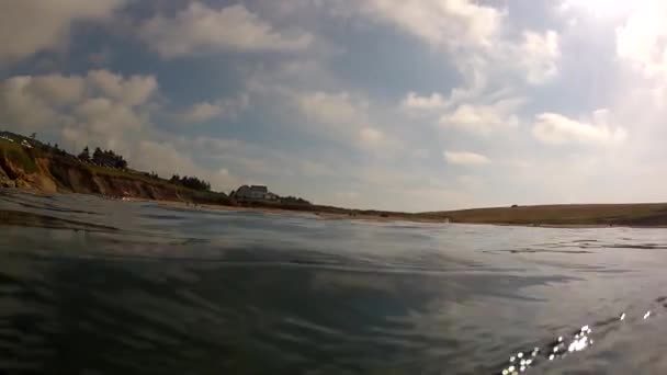Дайвинг в морской воде — стоковое видео
