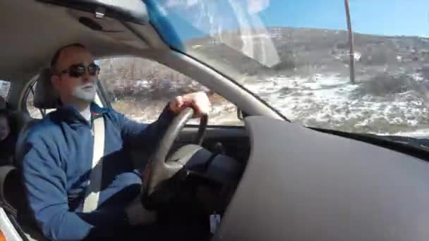 Man driving through Utah — Stock Video